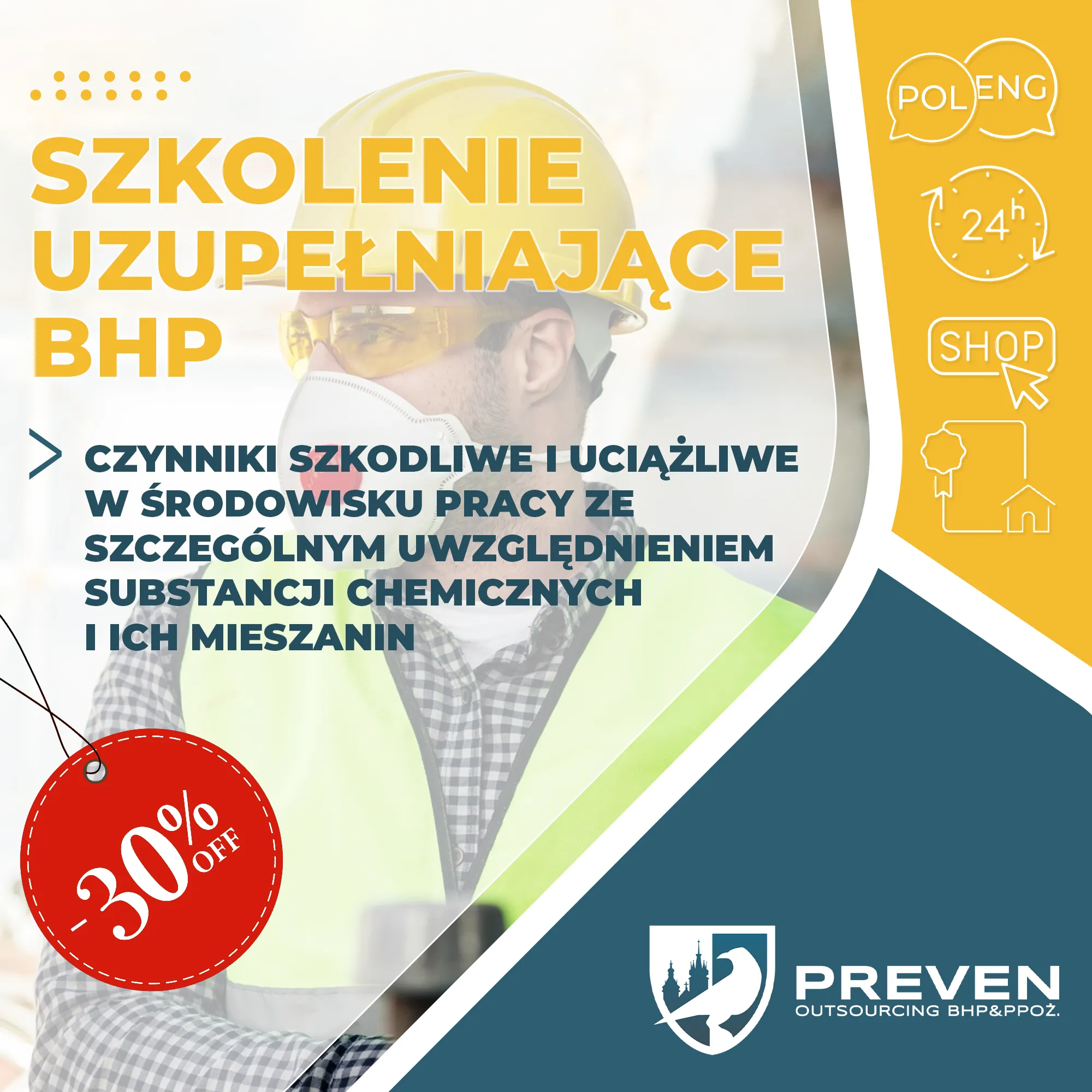 Szkolenia uzupełniające BHP oraz usługi online z uwzględnieniem czynników szkodliwych oraz substancji chemicznych